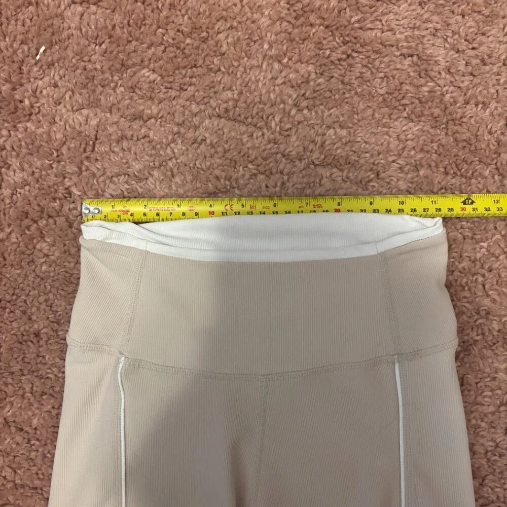 WILO the Label Womens XS Clay Biker Workout Shorts Ribbed High Waist Activewear